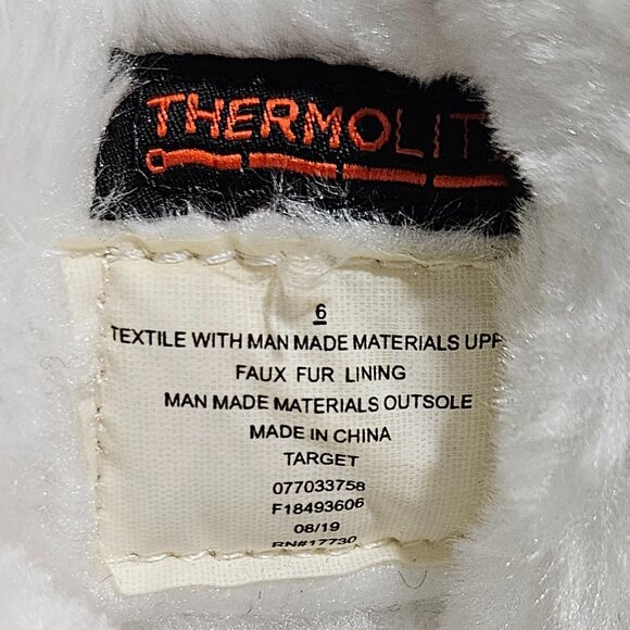 Cat & Jack Dino Winter Snow Boots Size 6 Thermolite (Excellent) - Picture 4 of 7